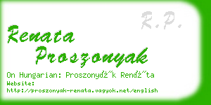 renata proszonyak business card